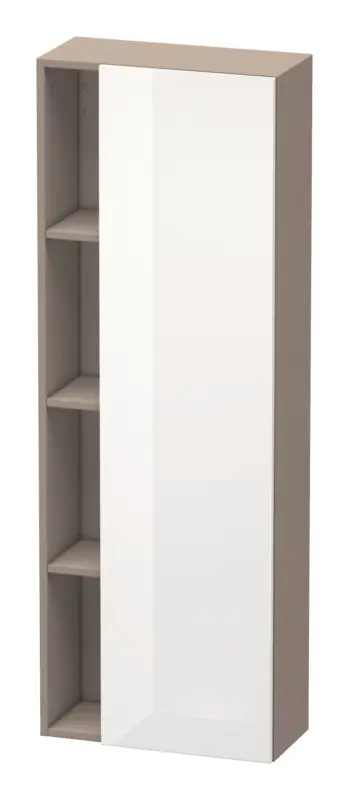 Garantierte Lieferung Duravit DuraStyle Hochschrank mit 1 Tür Anschlag rechts 500 x 240 x 1400 mm - Weiß Hochglanz / Basalt Matt