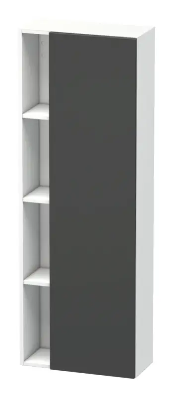 Preiswert Duravit DuraStyle Hochschrank mit 1 Tür Anschlag rechts 500 x 240 x 1400 mm - Graphit Matt / Weiß Matt