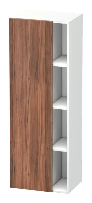 Bestpreis Duravit DuraStyle Hochschrank mit 1 Tür Anschlag links 500 x 360 x 1400 mm - Nussbaum Matt / Weiß Matt