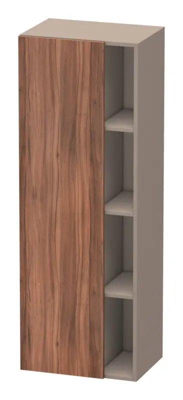 Schneller Versand Duravit DuraStyle Hochschrank mit 1 Tür Anschlag links 500 x 360 x 1400 mm - Nussbum Matt / Basalt Matt