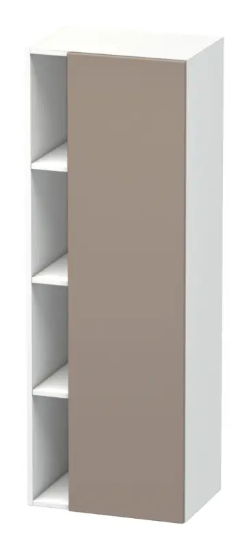Duravit DuraStyle Hochschrank mit 1 Tür Anschlag rechts 500 x 360 x 1400 mm - Basalt Matt / Weiß Matt Mega-Angebot