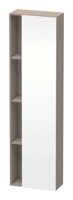 Markenprodukt Duravit DuraStyle Hochschrank mit 1 Tür Anschlag rechts 500 x 240 x 1800 mm - Weiß Matt / Basalt Matt