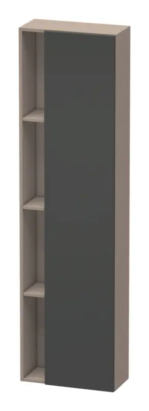 Duravit DuraStyle Hochschrank mit 1 Tür Anschlag rechts 500 x 240 x 1800 mm - Graphit Matt / Basalt Matt Mega-Angebot