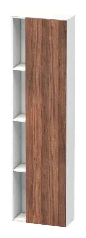 Duravit DuraStyle Hochschrank mit 1 Tür Anschlag rechts 500 x 240 x 1800 mm - Nussbaum Matt / Weiß Matt Preis Gesenkt