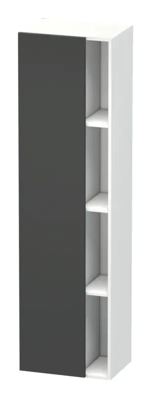 Top-Preis Duravit DuraStyle Hochschrank mit 1 Tür Anschlag links 500 x 360 x 1800 mm - Graphit Matt / Weiß Matt