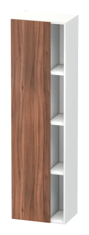 Duravit DuraStyle Hochschrank mit 1 Tür Anschlag links 500 x 360 x 1800 mm - Nussbaum Matt / Weiß Matt Neue Kollektion