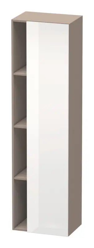 Duravit DuraStyle Hochschrank mit 1 Tür Anschlag rechts 500 x 360 x 1800 mm - Weiß Hochglanz / Basalt Matt Neuheit