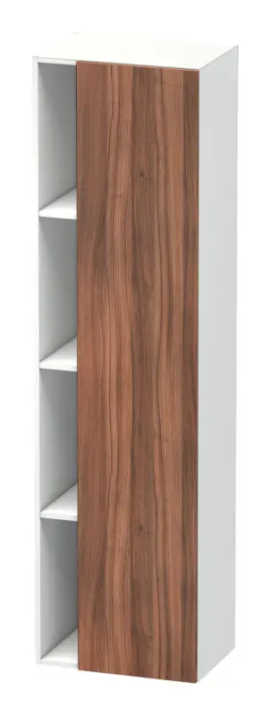 Begrenztes Angebot Duravit DuraStyle Hochschrank mit 1 Tür Anschlag rechts 500 x 360 x 1800 mm - Nussbaum Matt / Weiß Matt