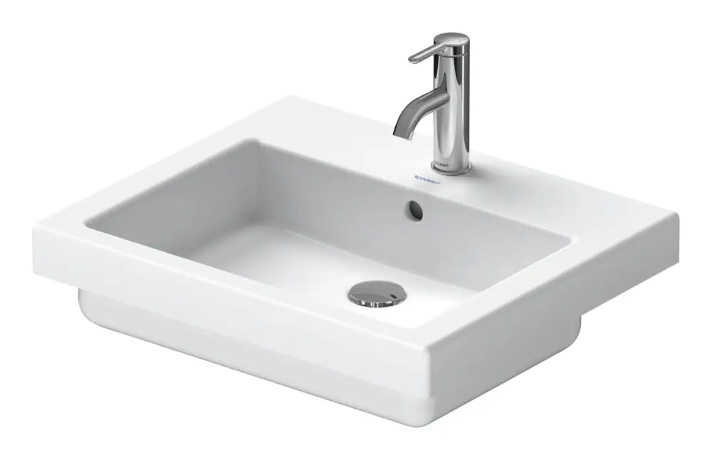 Top-Preis Duravit Vero Einbauwaschtisch mit Hahnloch mit Überlauf 550 x 465 mm - Weiß