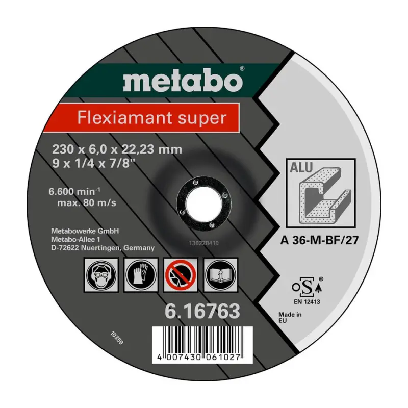 Metabo Flexiamant super 115 x 6 x 22,23 Alu Schruppscheibe gekröpfte Ausführung(Verpackungseinheit: 25Stück) Highlight