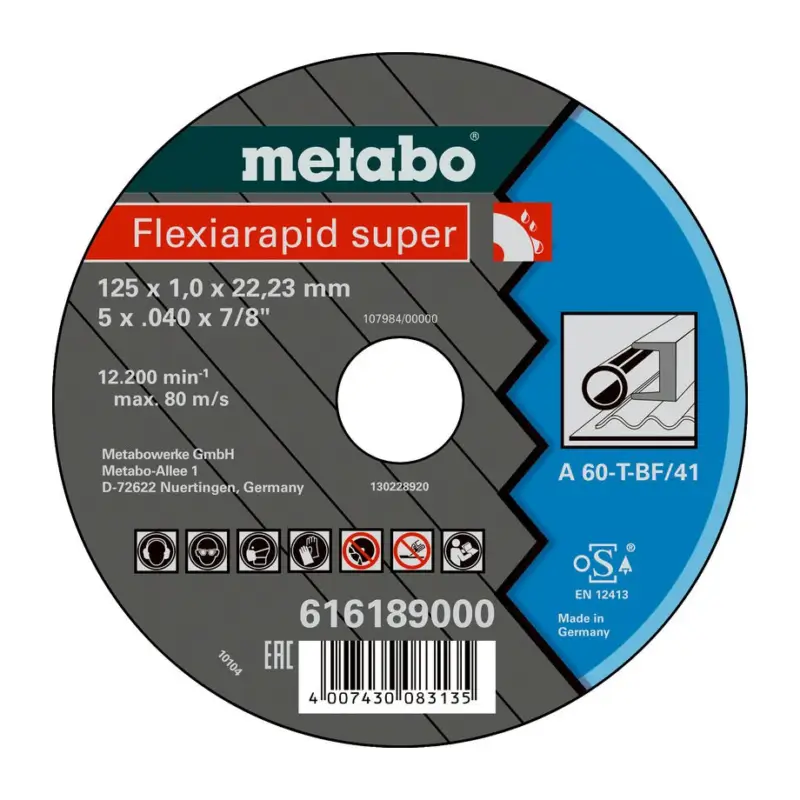 Metabo Flexiamant super 115 x 1 x 22,23 Stahl Trennscheibe gerade Ausführung(Verpackungseinheit: 25Stück) Preisreduziert