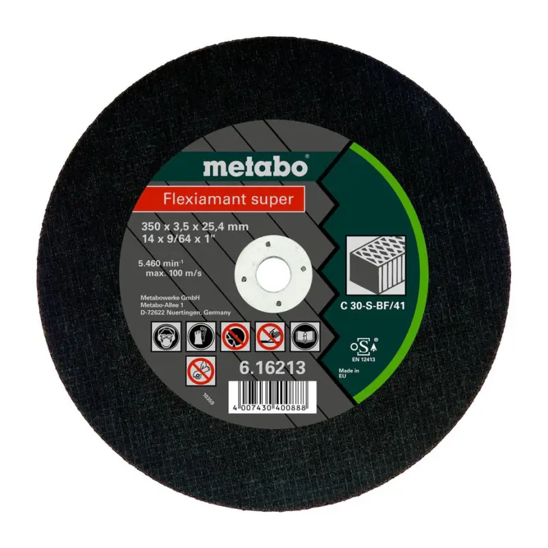 Metabo Flexiamant super 350 x 3,5 x 25,4 Stein Trennscheibe gerade Ausführung(Verpackungseinheit: 10Stück) Bestseller