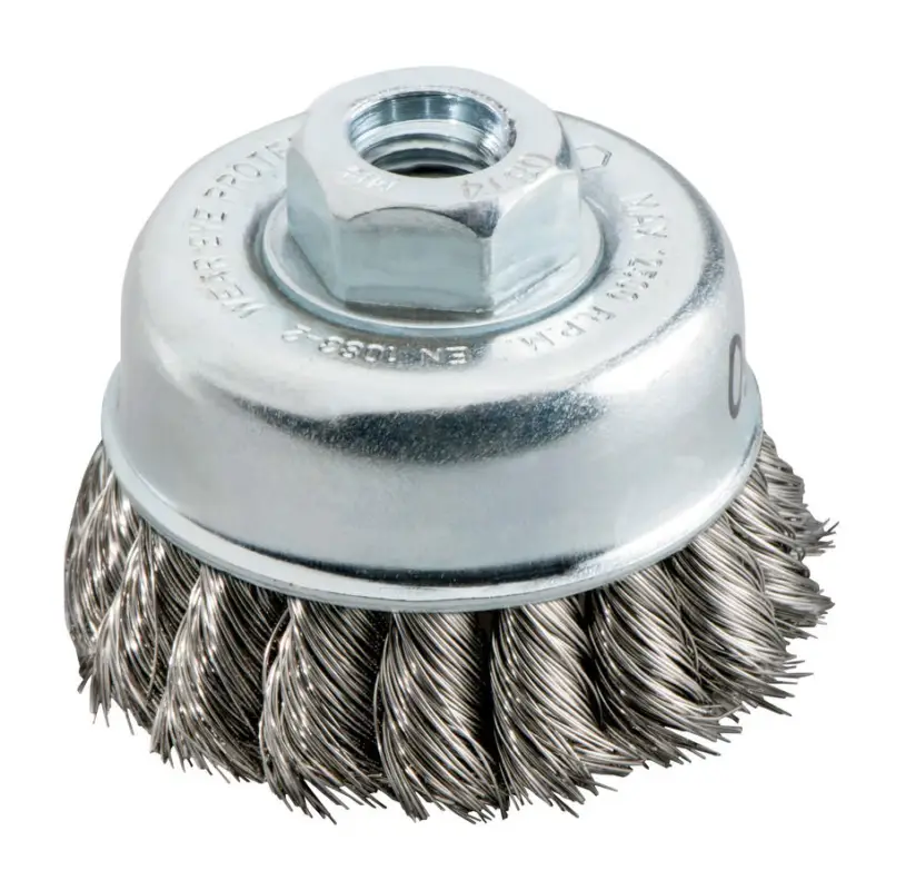 Metabo Topfbürste 65 x 0,35 mm/ M 14 Stahl gezopft lose verpackt Drahtstärke 0,35 mm(Verpackungseinheit: 50Stück) Sonderaktion