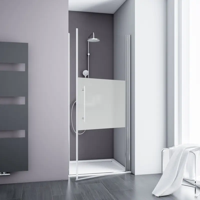 Schulte Alexa Style 2.0 Drehtür für Nische Dezent Chromoptik Griff Stab 80 cm / 192 cm Günstig
