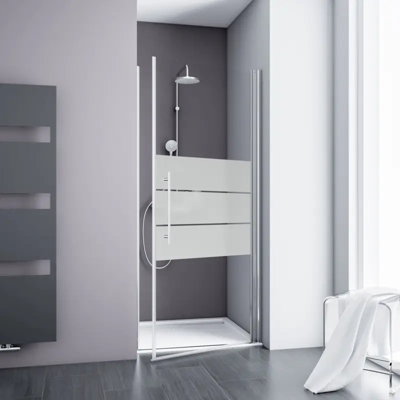 Heißes Angebot Schulte Alexa Style 2.0 Drehtür für Nische Depoli light Chromoptik Griff Stab 80 cm / 192 cm