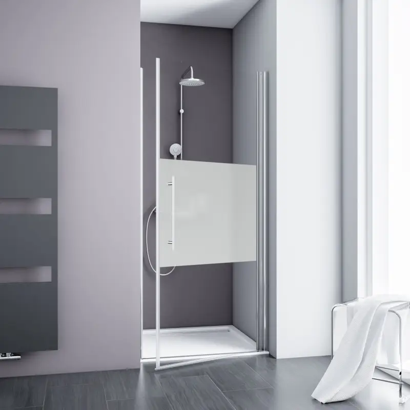 Schulte Alexa Style 2.0 Drehtür für Nische Dezent Chromoptik Griff Stab 90 cm / 192 cm Preis Gesenkt