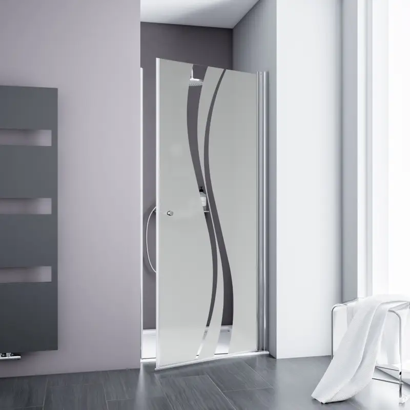 Solange Der Vorrat Reicht Schulte Alexa Style 2.0 Drehtür für Nische Liane Chromoptik Griff Knopf 90 cm / 192 cm