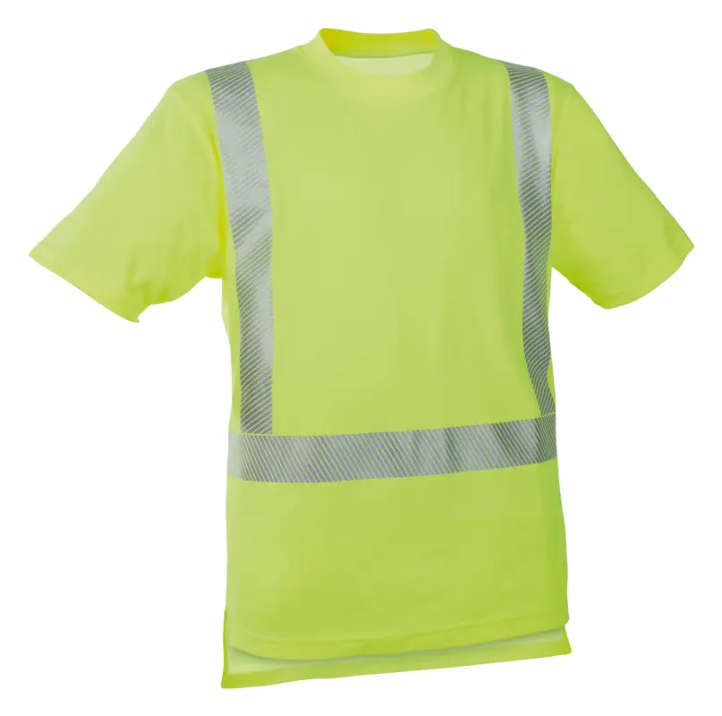 Neuheit Watex Warn-T-Shirt leuchtgelb Größe L