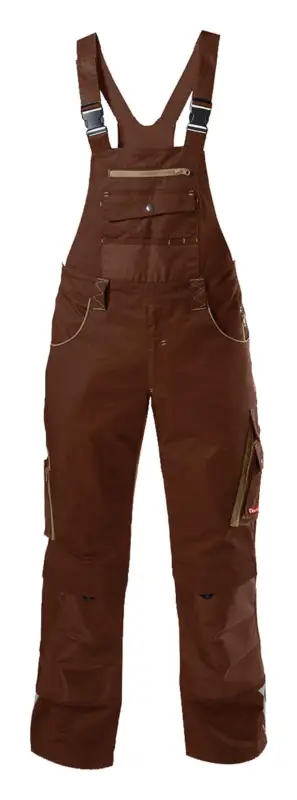 Zertifiziert Fortis Herren-Latzhose twenty-four, braun/beige, Größe 62