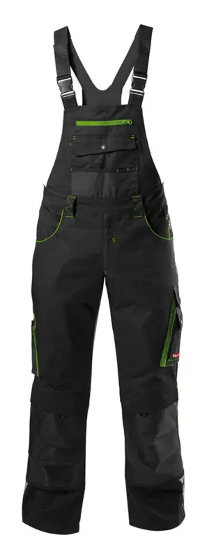 Top-Preis Fortis Herren-Latzhose twenty-four, schwarz/hellgrün, Größe 30