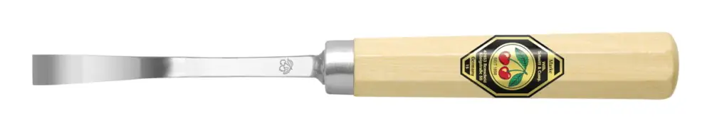 Kirschen Kerbschnitzbeitel 4 mm mit kurzem Weißbuchenheft achtkant, gekröpft, mit flacher gerader Schneide, Stich 1 Angebot