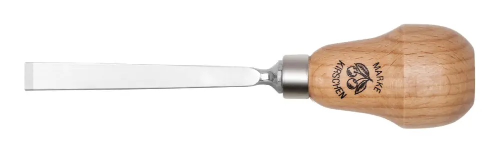 Aktuell Kirschen Kerbschnitzbeitel 8 mm mit Birnenheft gerade mit gerader Schneide