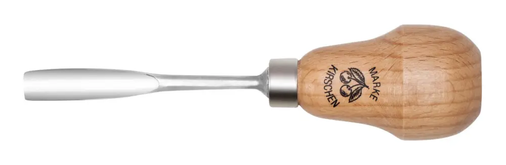 Garantierte Lieferung Kirschen Kerbschnitzbeitel 10 mm mit Birnenheft gekröpft mit mittlerer Höhlung