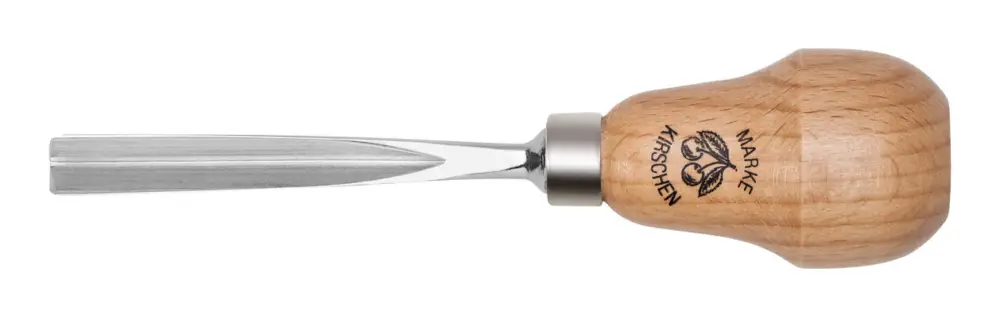 Kirschen Kerbschnitzbeitel 10 mm mit Birnenheft gerade mit V-förmiger Schneide Jetzt Kaufen