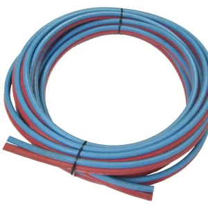 Zwillingsschlauch Sauerstoff / Azetylen (Preis per m), lieferbar in 10m Schritten: 10m/20m/30m... max. 40m, (SA=blau/IØ6mm)/(AZ=rot/IØ9mm) Rabatt