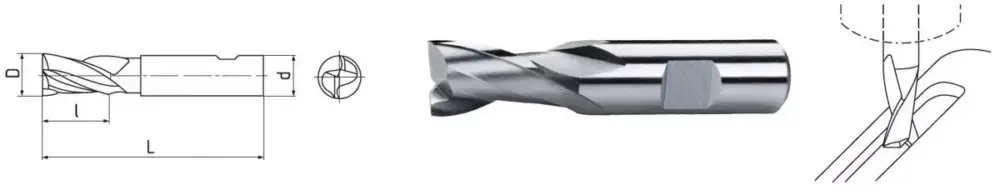 Zertifiziert HSS Co8-Langlochfräser DIN 327 Ø 30,0 mm (kurz)
