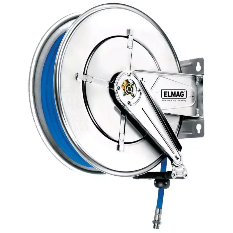 Neue Kollektion INDUSTRIE Schlauchaufroller Edelstahl '544/13' für Druckluft u. Wasser 120°C,15 m, 1', 10bar