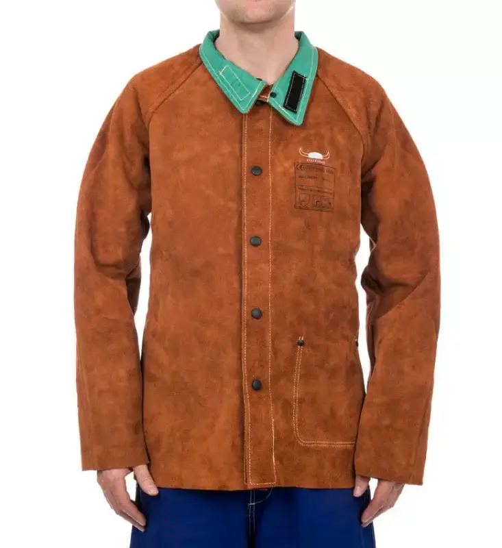 Abverkauf Schweißerjacke Größe M, WELDAS 44-7300/P M STEERSOtuff® Spalt-Rindleder, L=76 cm, Brust-Ø 100 cm, mit atmungsaktiven-feuerresistenten Rücken