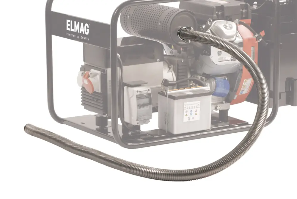 Abgasrohr flexibel, 2 m inkl. Anschluß ID35/AD38mm für Stromerzeuger mit GX 630/690 (offen und SS),GX 610/620/670 (nur SS), SEBSS 2600W(E), SEDSS/103/113/183 W(D)E, SED 113/183WDE sowie SED 10000WDE-AVR und IGX800 inkl. Klemmschelle Schneller Versand