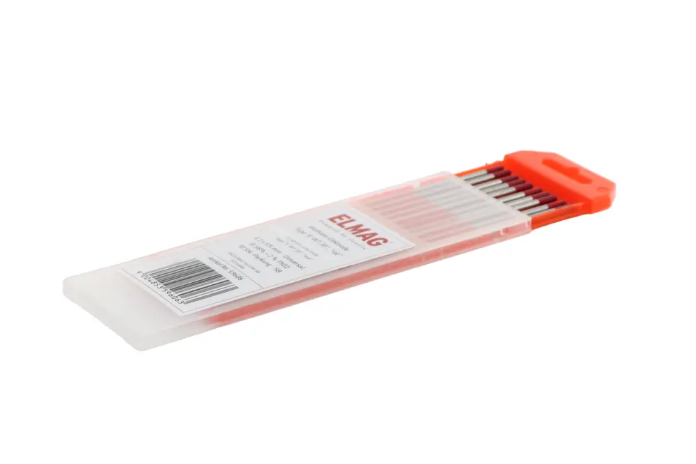 Neu Wolfram-Elektrode Type 'E-WT 20', 'rot' 3,2 x 175 mm - Universal, W 98% + 2 % ThO2 10 Stk. Packung - SB