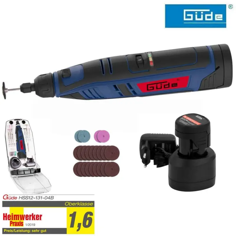 Güde 12V Li Akku Multifunktionchleifer kompatibel Dremel Zubehör Nur Für Kurze Zeit
