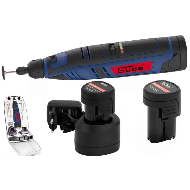 Schneller Versand Güde 12V Li Multifunktions Akku Schleifer für Dremel Zubehör mit 2 Akkus