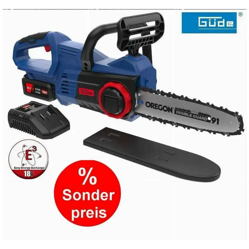 GÜDE Akku-Kettensäge KS 18-401-30 mit Akku 4.0 Ah, Ladegerät 18V E³ Akkusystem Online Kaufen