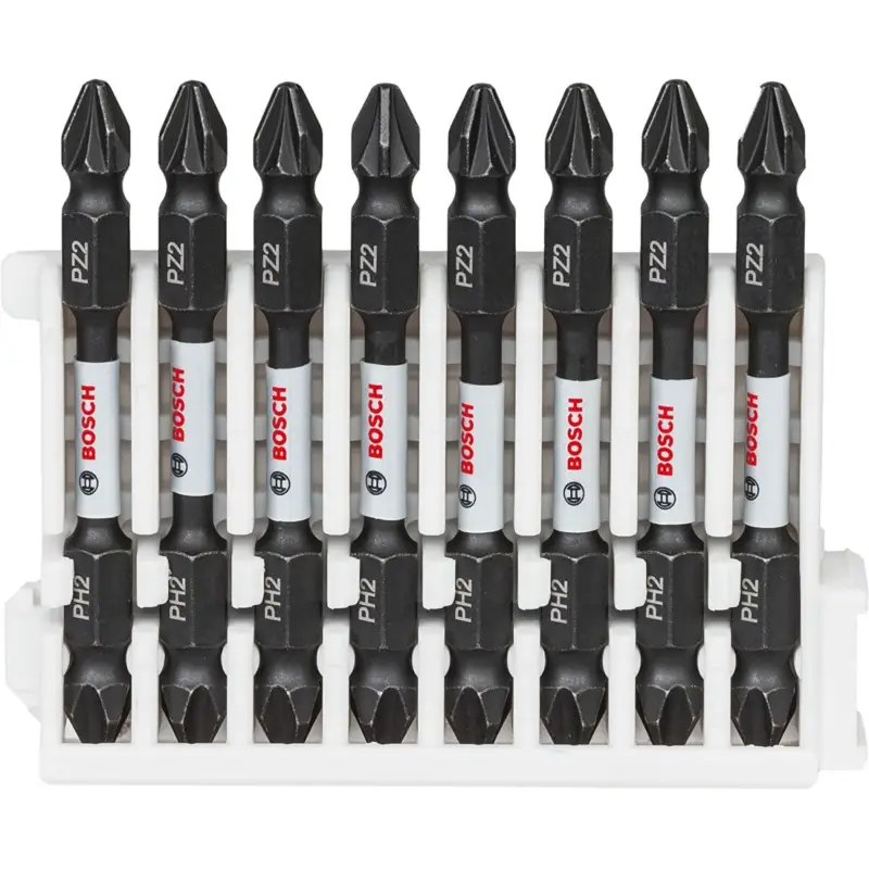 Bosch Professional 8tlg. Doppelschrauber Bit Set 8 x PH2-PZ2 - L 65mm (Impact Control, , Pick and Click, Schneller Versand