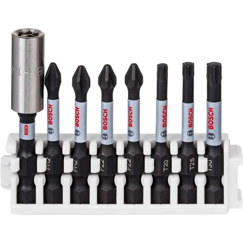 Bosch Professional 8tlg. Schrauber Bit Set (Impact Control, T/PZ/PH Bits, Länge 60 mm, Pick and Click, Zubehör Schlagschrauber Bohrschrauber) Solange Der Vorrat Reicht
