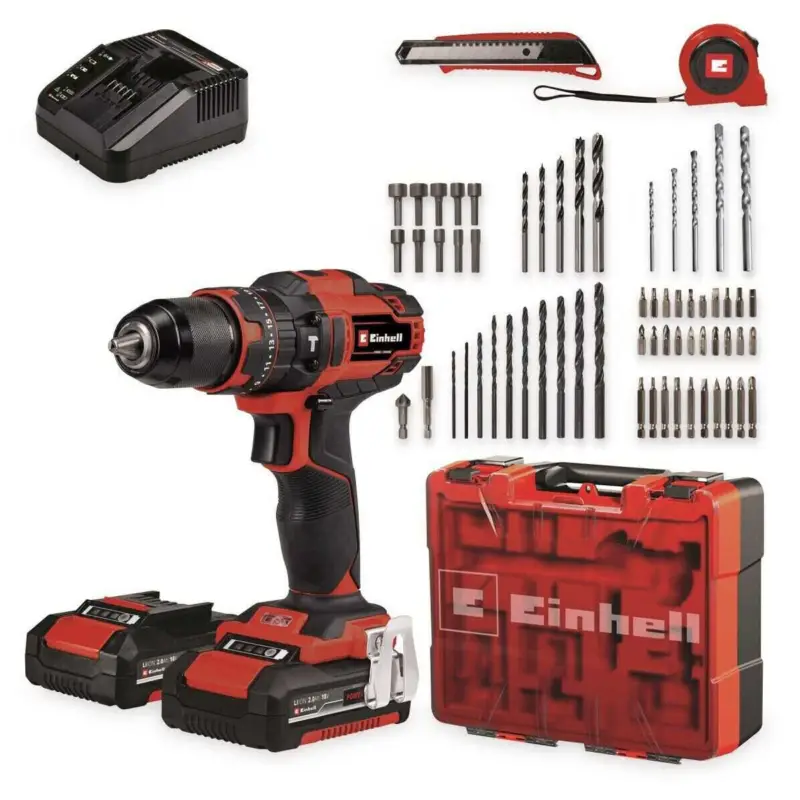 Sichere Zahlung Einhell Akku-Schlagbohrschrauber-Set TE-CD 18/40 Li-i +64tlg. 2 Akkus 18V