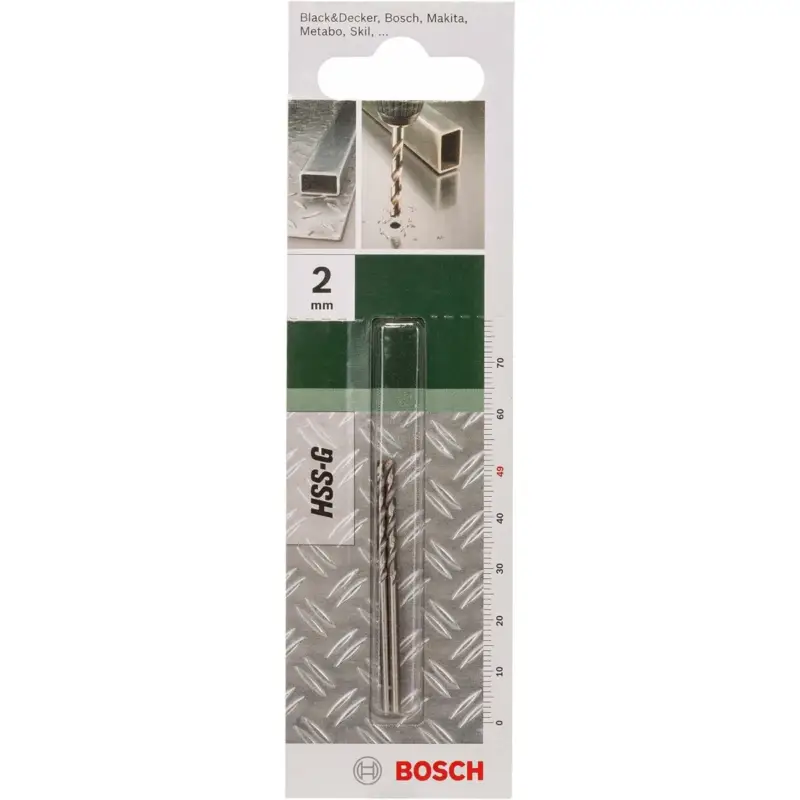 Bosch Metallbohrer HSS-G geschliffen (2 Stück, Ø 2 mm) Nur Heute