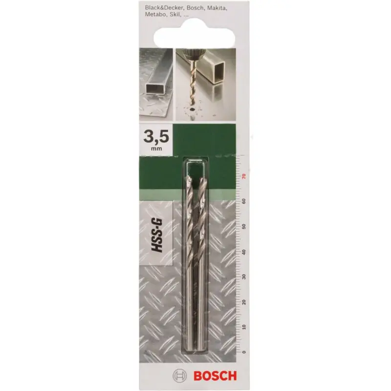 Bosch Metallbohrer HSS-G geschliffen (2 Stück, Ø 3,5 mm) Saisonangebot