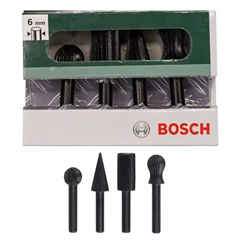 Bosch Fräserfeilensatz 4 Stück, Ø 13 x 6 mm 2609255303 Holz, Eisen Bohrmaschinen Bestseller