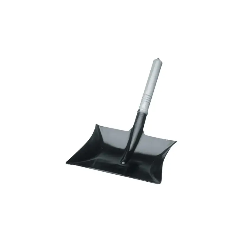Versand Am Gleichen Tag Kehrschaufel m.Holzgriff Kappe/Ring MET schwarz lack.Blatt-L.220xBlatt-B.230mm