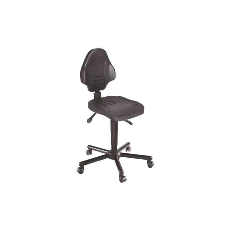 Highlight Mey Arbeitsdrehstuhl W13 Rollen Polyurethanschaum schwarz Grifffarbe schwarz 470-610 mm
