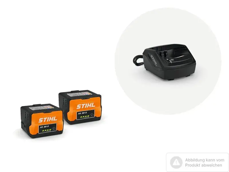 STIHL Starter Set AK 30 S Plus, 2x Akku AK 30, 1x Ladegerät AL 101 Solange Der Vorrat Reicht